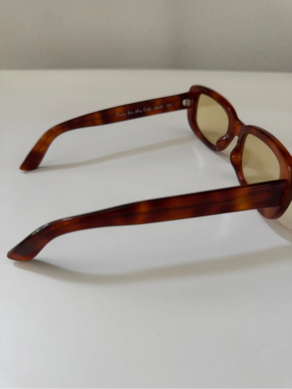 Lexxola Eva Tortoise/Yellow Rectangular Sunglasses